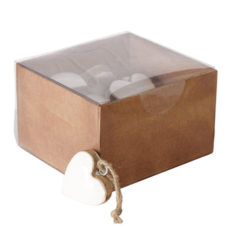 Boltze home colgante corazón inami madera de mango 5x5cm