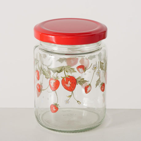 Boltze tarro de almacenamiento para el hogar 'emily' fresa vidrio 240ml dia.7x9cm 2 surtido