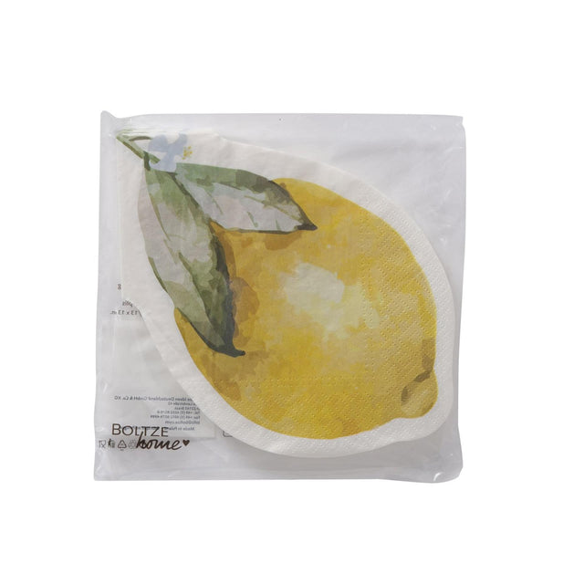 Boltze home servilletas 'capri' limón 16x16cm papel 12 piezas
