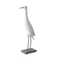 Boltze home estatua pájaro de metal 'jaron' blanco l22xw11xh55cm para interior