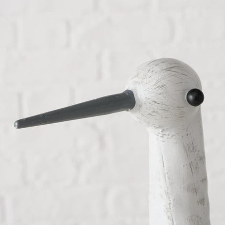 Boltze home estatua pájaro de metal 'jaron' blanco l22xw11xh55cm para interior