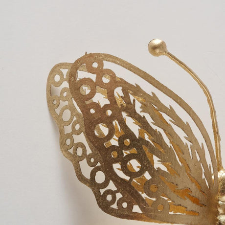Boltze home mariposa con clip 4x13x15cm hierro plástico dorado