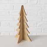 Boltze home árbol de Navidad decorativo ceti 3 piezas h12-30cm blanco o madera