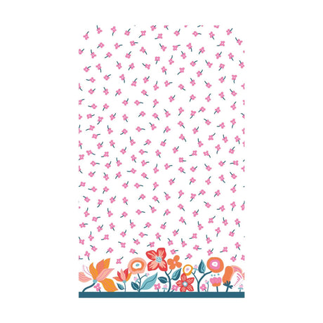 Mantel Duni vibrante flor cel 138x220cm