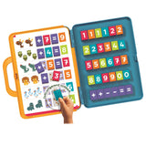 Aprendo un juego educativo de matemáticas jumbo.