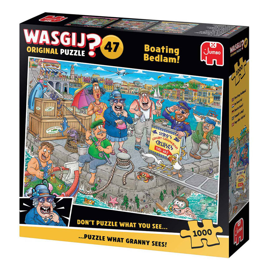 Rompecabezas Jumbo Wasgij original 47: ¡al barco! - 1000 uds.
