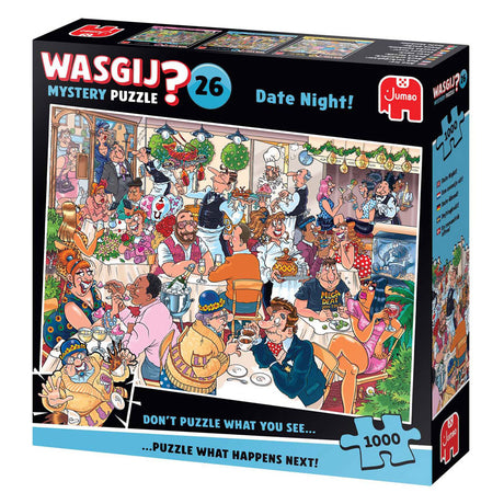 Rompecabezas Jumbo Wasgij Mystery 26 - ¡Cita nocturna!, 1000 piezas.