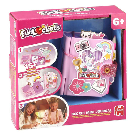 Funlockets jumbo - - mini diario secreto - diario para niñas de 6 años - con más de 15 sorpresas