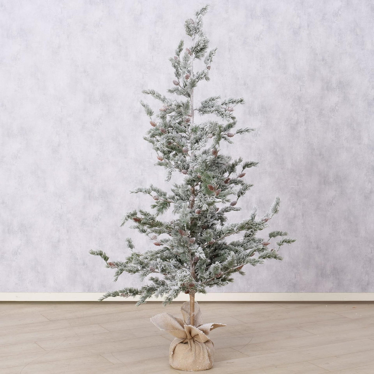 Boltze home Árbol de Navidad kiefer h180cm, hierro, polietileno, yute
