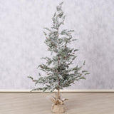 Boltze home Árbol de Navidad kiefer h180cm, hierro, polietileno, yute