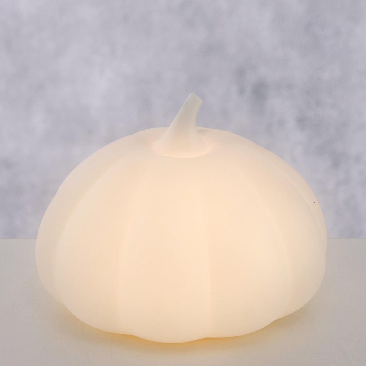 Boltze home estatua calabaza con LED aurela h8,4cm dolomita blanco