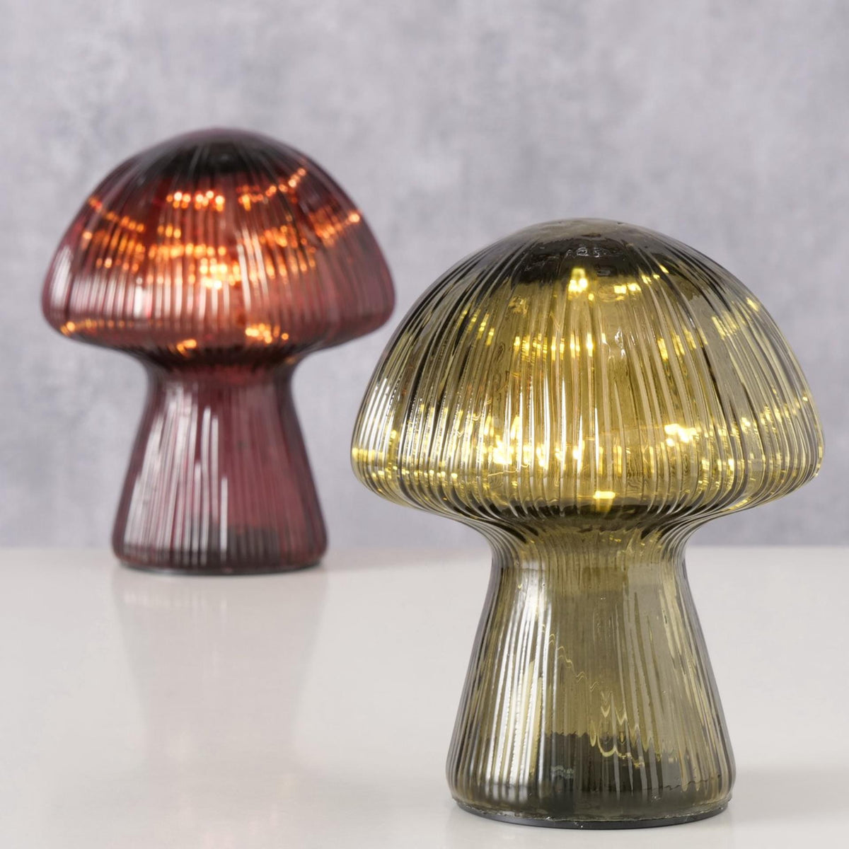 Boltze home estatua seta vidrio led h15cm