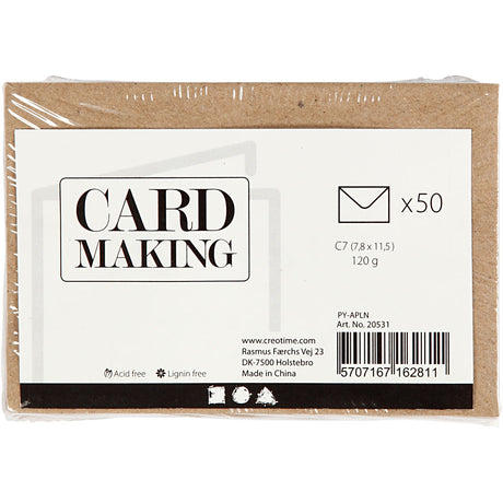 Empresa creativa https: www.cchobby.nl sobre-reciclado-tamaño-sobre-7-8x11-5-cm-120-gr-natural-50-piece-1-box