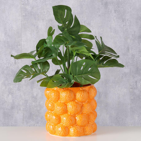Maceta Boltze home naranja dia17x15cm porcelana