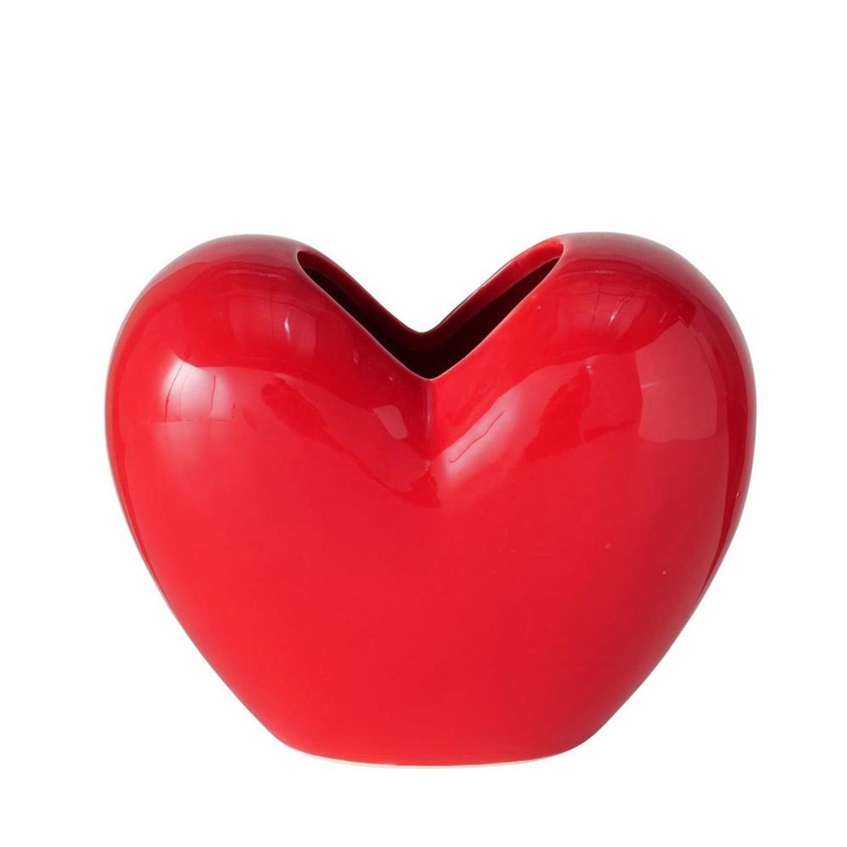 Boltze home jarrón corazón h15cm rojo