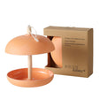 Boltze home comedero para pájaros giardino dia21x29cm 200ml bambú, poliresina y yute naranja