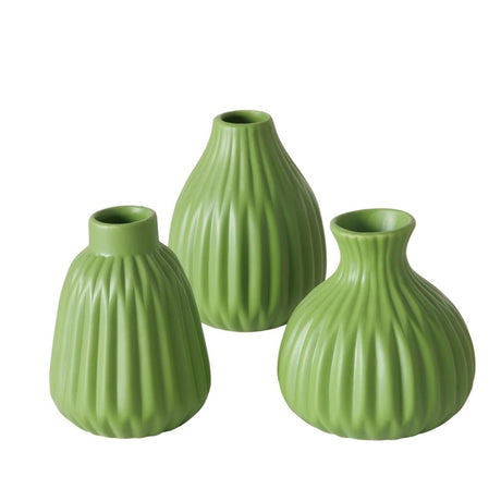 Boltze home jarrón esko dia10x11cm cerámica verde en 3 versiones