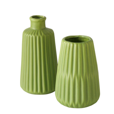 Boltze home jarrón esko dia10x17cm cerámica verde