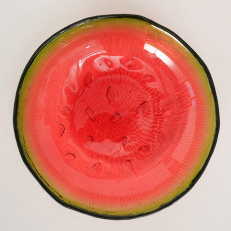Boltze home cuenco de cristal afrutado al.3,5 cm, fondo 16 cm melón