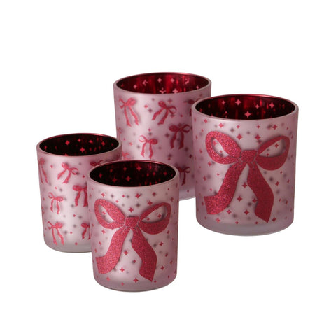 Juego de farolillos para el hogar Boltze de cristal boucle de 2 piezas h8,4-10,2cm