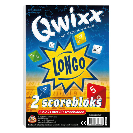 Bloques qwixx longo de juegos de duendes blancos (bloques de puntuación adicionales)