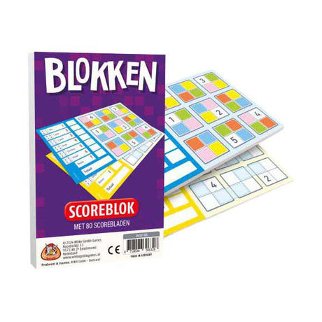 Bloques de juegos de duendes blancos con 80 hojas de puntuación
