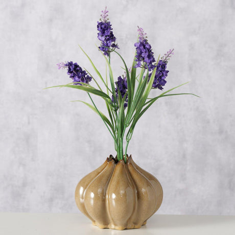 Boltze home jarrón aurelia marrón ã˜15,5xh12,3cm