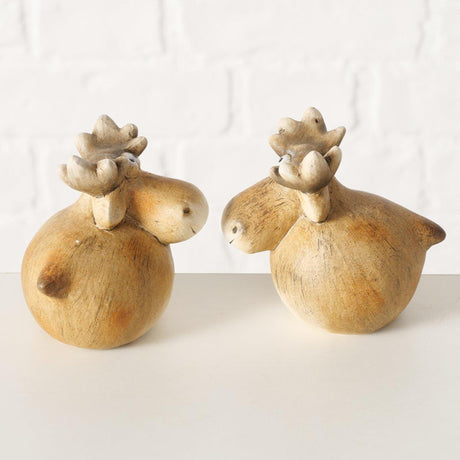 Boltze home figura alce melvin 8x8x8.5cm 2 surtidos
