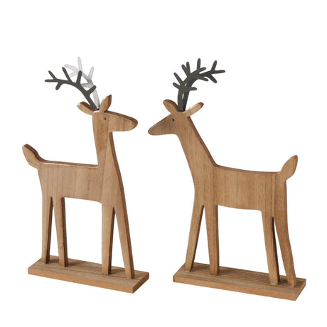 Boltze home figura ciervo marono 20x5x30cm 2 surtidos