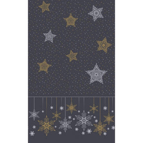 Duni mantel estrellas de nieve negro 138x220cm