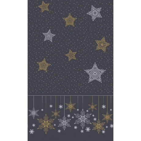 Duni mantel estrellas de nieve negro 138x220cm