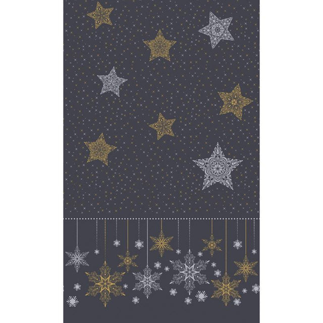 Duni mantel estrellas de nieve negro 138x220cm