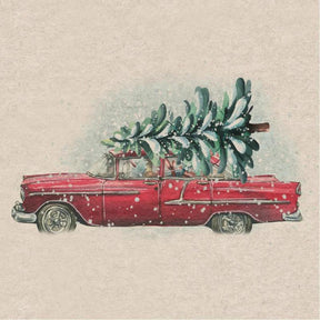Duni servilletas árbol de Navidad en coche 33cm
