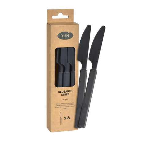 Duni cuchillo plastico granito reutilizable 19cm caja de 6 piezas