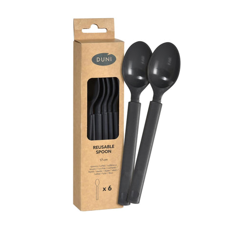 Duni cuchara plastico granito reutilizable 17cm caja de 6 piezas
