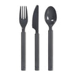 Juego de cubiertos de plástico Duni de 6 piezas de granito reutilizables (2x cuchillo, 2x tenedor, 2x cuchara)