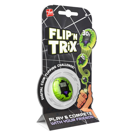 Goliath games flip 'n trix digitale munt - kop of munt spel