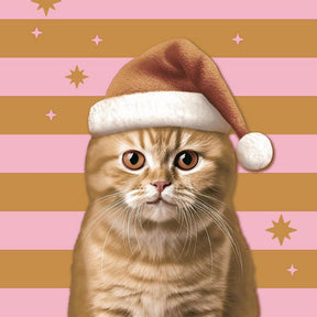 Duni servilletas navidad gato 33x33cm