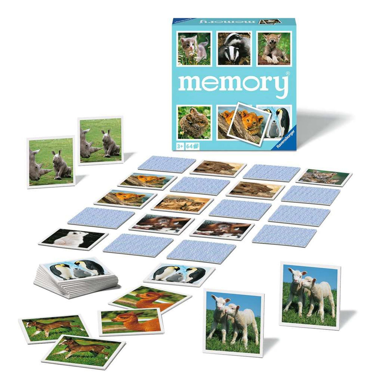 Memoria Ravensburger animales jóvenes