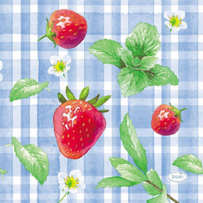 Duni servilletas picnic fresa 24x24cm