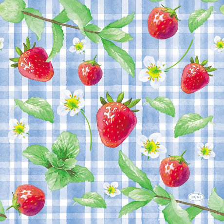 Duni servilletas picnic fresa 33x33cm