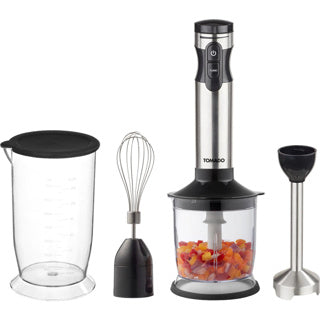 Tomado set batidora de mano acero inoxidable negro 1000w