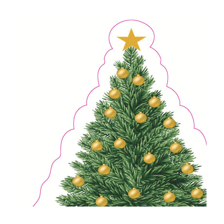 Servilletas Duni siluetas - colgante árbol 33x33cm
