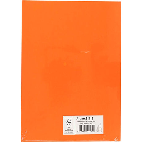 Cardboard de creativ Company Mandarin Orange A4, 20 hojas