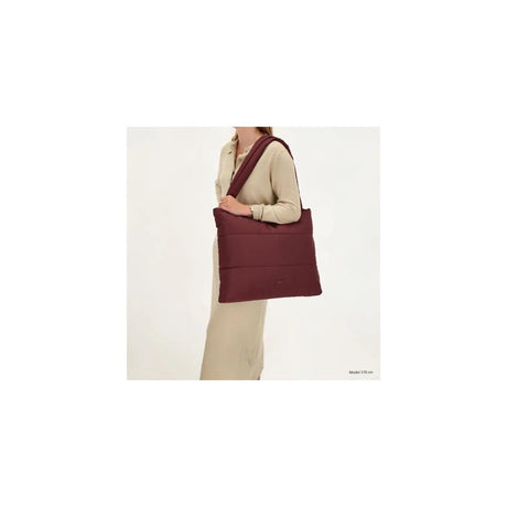 Bolso shopper beagles calvia 40x55x7cm rojo burdeos
