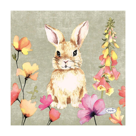 Duni servilletas amigos florales tejido 3 capas 24x24cm