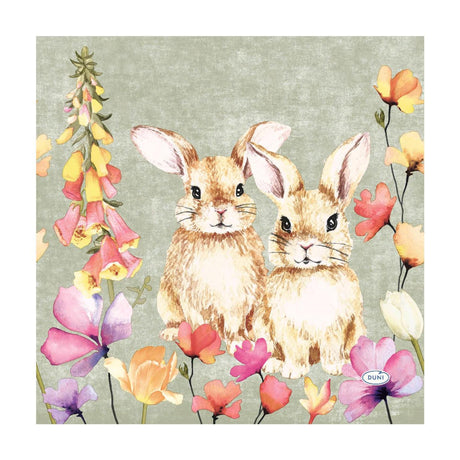 Duni servilletas amigos florales tejido 3 capas 33x33cm