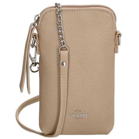Bolso para teléfono Charm London Stratford gris pardo 10x2x17cm