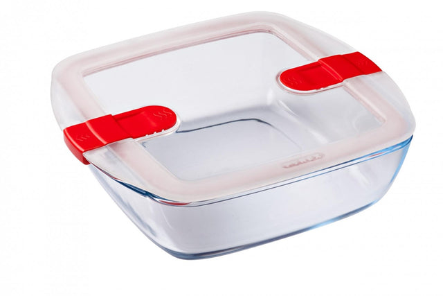Cuenco Pyrex con tapa 2,2l 25x22x7cm