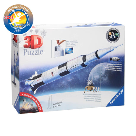 Ravensburger apolo saturno v cohete - rompecabezas 3d - 440 piezas